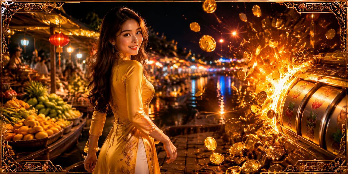 Không khí chợ đêm vùng Mekong - người dùng vừa giải trí vừa xem kết quả thể thao
